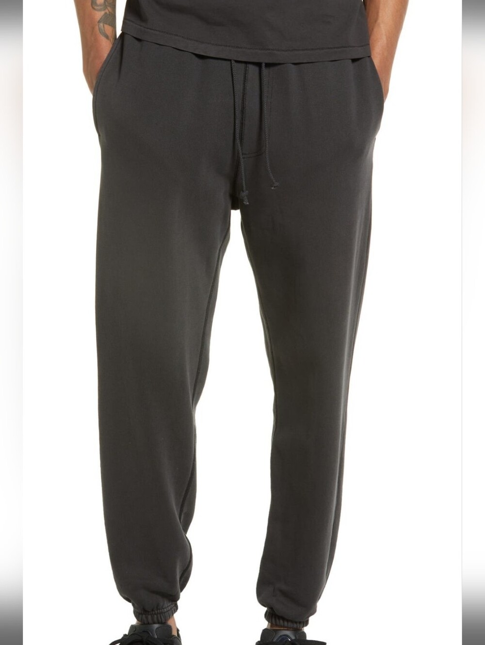 ELWOOD ORGANIC COTTON SWEATPANTS JOGGERS SZ SMALL IN "VINTAGE BLACK"